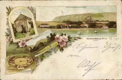 Litho Bad Deutsch Altenburg in Niederösterreich, Rundkapelle, Türkenhügel, Amphitheater