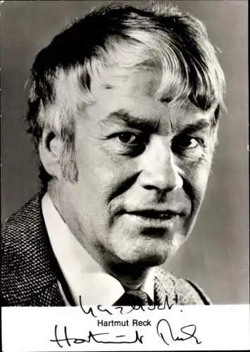 Ak Schauspieler Hartmut Reck, Portrait, Autogramm