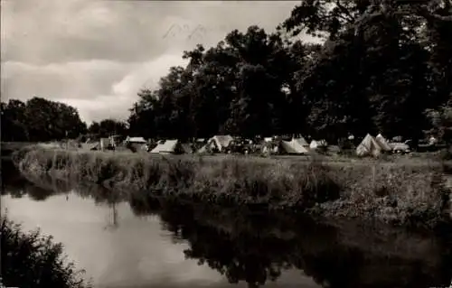 Ak Karlsruhe in Baden, Campingplatz