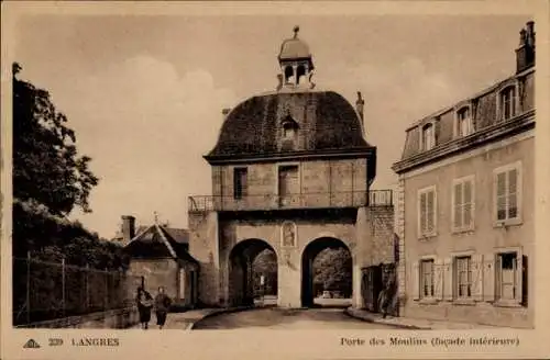 Ak Langres Haute Marne, Porte des Moulins