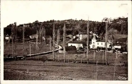 Ak Montaigu de Quercy Tarn et Garonne, Le Hameau, L'Eglise de Bonneval