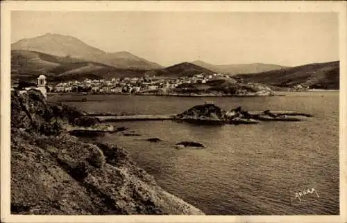 Ak Banyuls sur Mer Pyrénées-Orientales, Vue d'ensemble, Laboratoire Arago