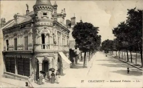 Ak Chaumont Haute Marne, Boulevard Voltaire