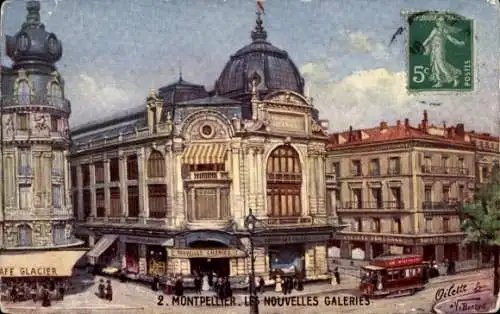 Künstler Ak Beraud, Montpellier Hérault, Les Nouvelles Galeries, Geschäfte, Tuck