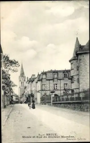 Ak Brive la Gaillarde Corrèze, Museum, Rue du Docteur Massena