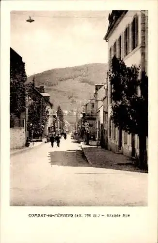 Ak Condat en Féniers Cantal, Grande Rue