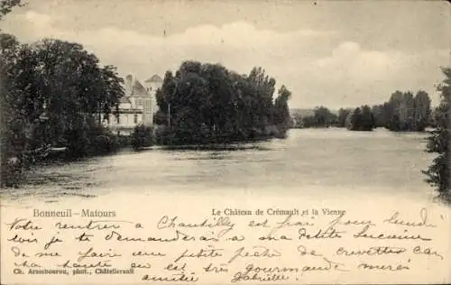 Ak Bonneuil Matours Vienne, Chateau de Cremault, Vienne