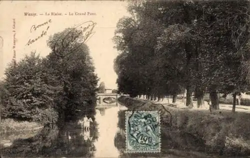 Ak Wassy Haute Marne, Blaise, Große Brücke