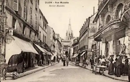 Ak Dijon Côte d'Or, Rue Musette