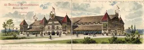 Klapp Litho Hannover in Niedersachsen, Bundesschießen 1903, Festhalle