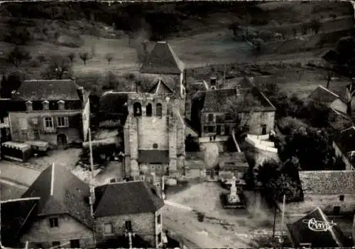 Ak Perpezac le Blanc, Eglise, Vue aerienne