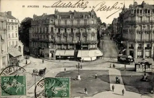 Ak Angers Maine et Loire, Place du Ralliement, Rue d'Alsace