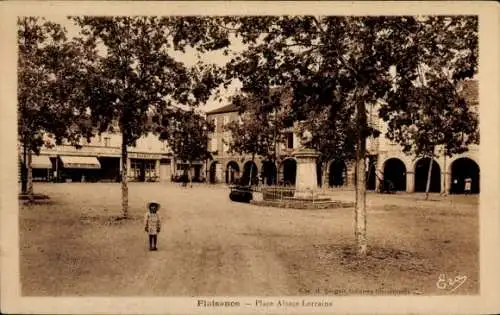 Ak Plaisance Gers, Place Alsace Lorraine