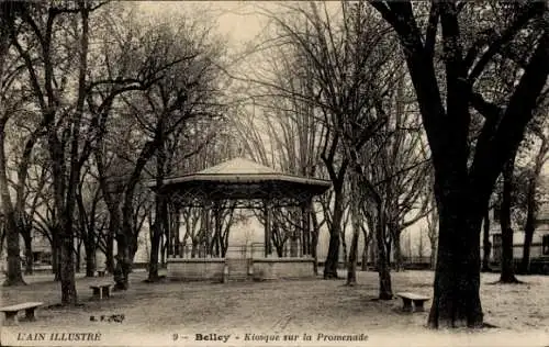 Ak Belley-Ain, Kiosk an der Promenade