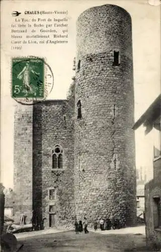 Ak Châlus Haute Vienne, La Tour du Fort de laquelle