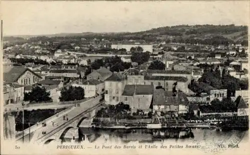 Ak Périgueux Nouvelle-Aquitaine Dordogne, Pont des Barris, Asile des Petites Soers