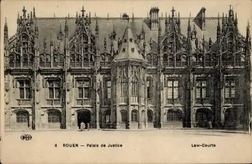 Ak Rouen Seine Maritime, Justizpalast