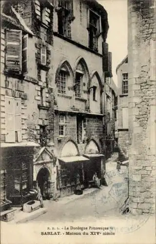 Ak Sarlat la Canéda Dordogne, Maison du 14 siecle