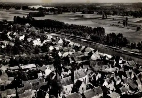 Ak Ménétréol sous Sancerre Cher, Luftbild