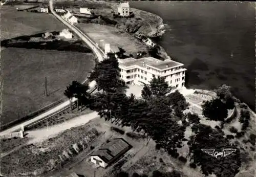 Ak Belle Ile en Mer Morbihan, Palais, Colonie Saint Julien, Luftbild