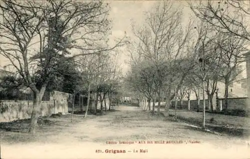 Ak Grignan Drôme, Le Mail, Allee