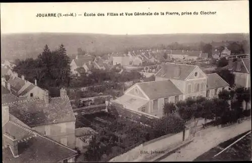 Ak Jouarre Seine et Marne, École des Filles, Vue Générale de la Pierre