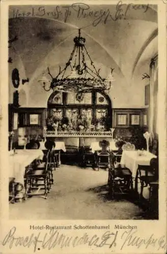 Ak München, Hotel-Restaurant Schottenhamel, Gastraum