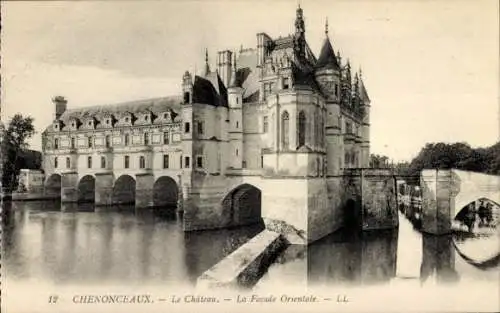 Ak Chenonceaux Indre et Loire, Chateau, Facade Orientale