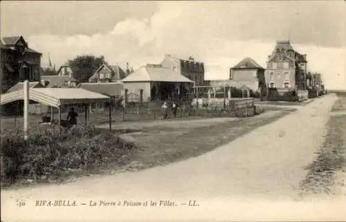 Ak Ouistreham Riva Bella Calvados, Pierre a Poisson und die Villen