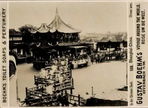 Foto Shanghai China, Reklame, Boehm's Toiletteseifen, Gustav Boehm's Reise um die Welt Nr. 155