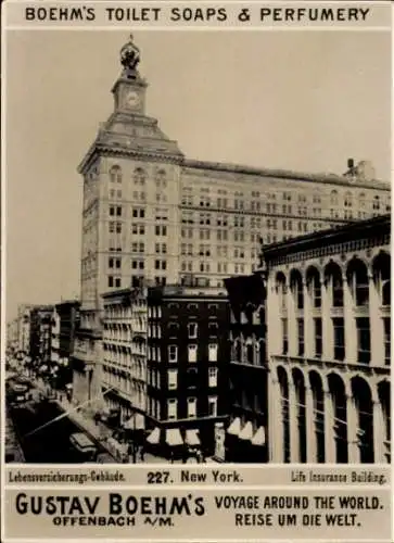 Foto New York City USA, Lebensversicherungs-Gebäude, Reklame, Boehm's Toiletteseifen