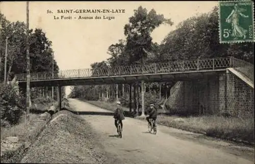 Ak Saint Germain et Laye Yvelines, Foret, Avenue des Loges