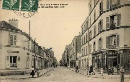 Ak Saint Dizier Haute Marne, Rue des Frères Herbert, Avenue Chevalier