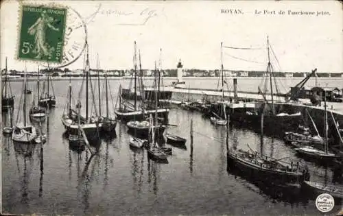 Ak Royan Charente Maritime, le Porte de l'ancienne jetee