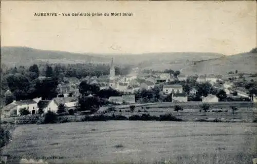 Ak Auberive-Marne, Gesamtansicht vom Berg Sinai aus