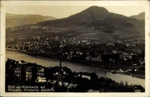 Ak Chrochvice Krochwitz Podmokly Bodenbach Děčín Tetschen Region Aussig, Totale