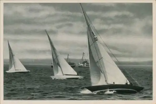 Sammelbild Olympia 1936, Boote der 6m-Klasse