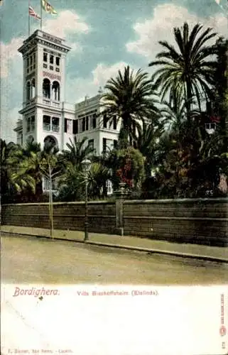 Ak Bordighera Liguria, Villa Bischoffsheim, Etelinda