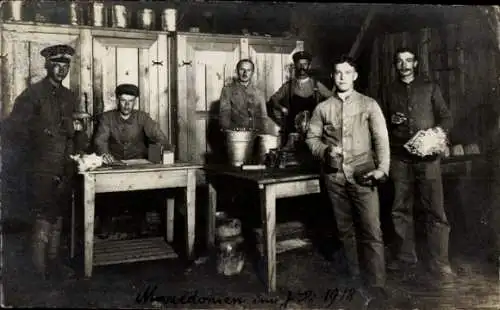 Foto Ak Mazedonien, Soldaten, Gruppenfoto