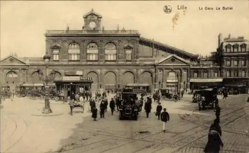 Ak Lille Nord, Bahnhof, Buffet, Straßenverkehr