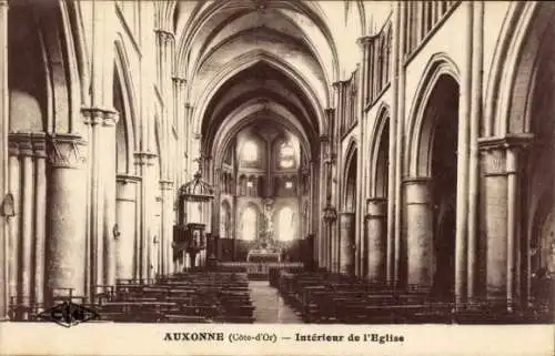 Ak Auxonne Côte d’Or, Kirche, Innenansicht