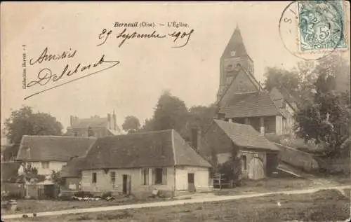 Ak Berneuil Oise, Die Kirche