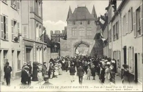Ak Beauvais Oise, Jeanne Hachettes Feierlichkeiten, Tor des Angriffs