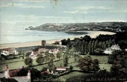 Ak St. Brélade Kanalinsel Jersey, Bucht, Panorama