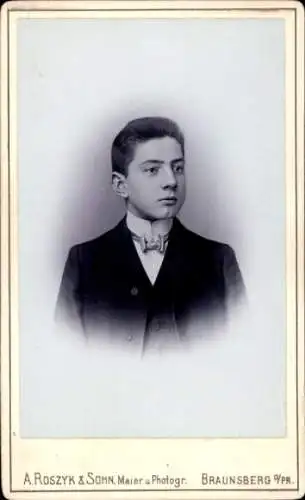 CdV Braniewo Braunsberg Ostpreußen, Portrait von einem jungen Mann