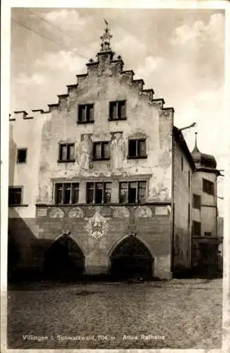 Ak Villingen im Schwarzwald, Altes Rathaus, Giebelhaus