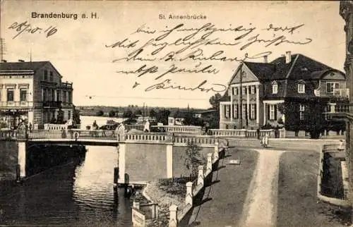 Ak Brandenburg an der Havel, Annenbrücke