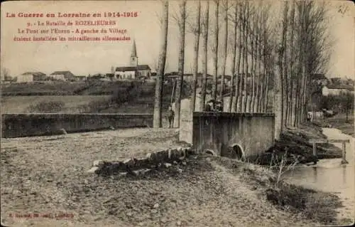 Ak Rozelieures Meurthe et Moselle, La Bataille 1914-1915, Le Pont sur l'Euron