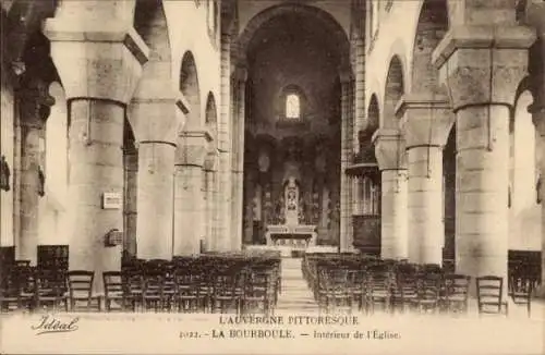 Ak La Bourboule Puy-de-Dôme, Innenansicht der Kirche