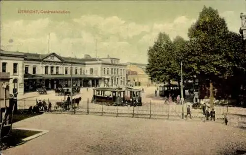 Ak Utrecht Niederlande, Hauptbahnhof